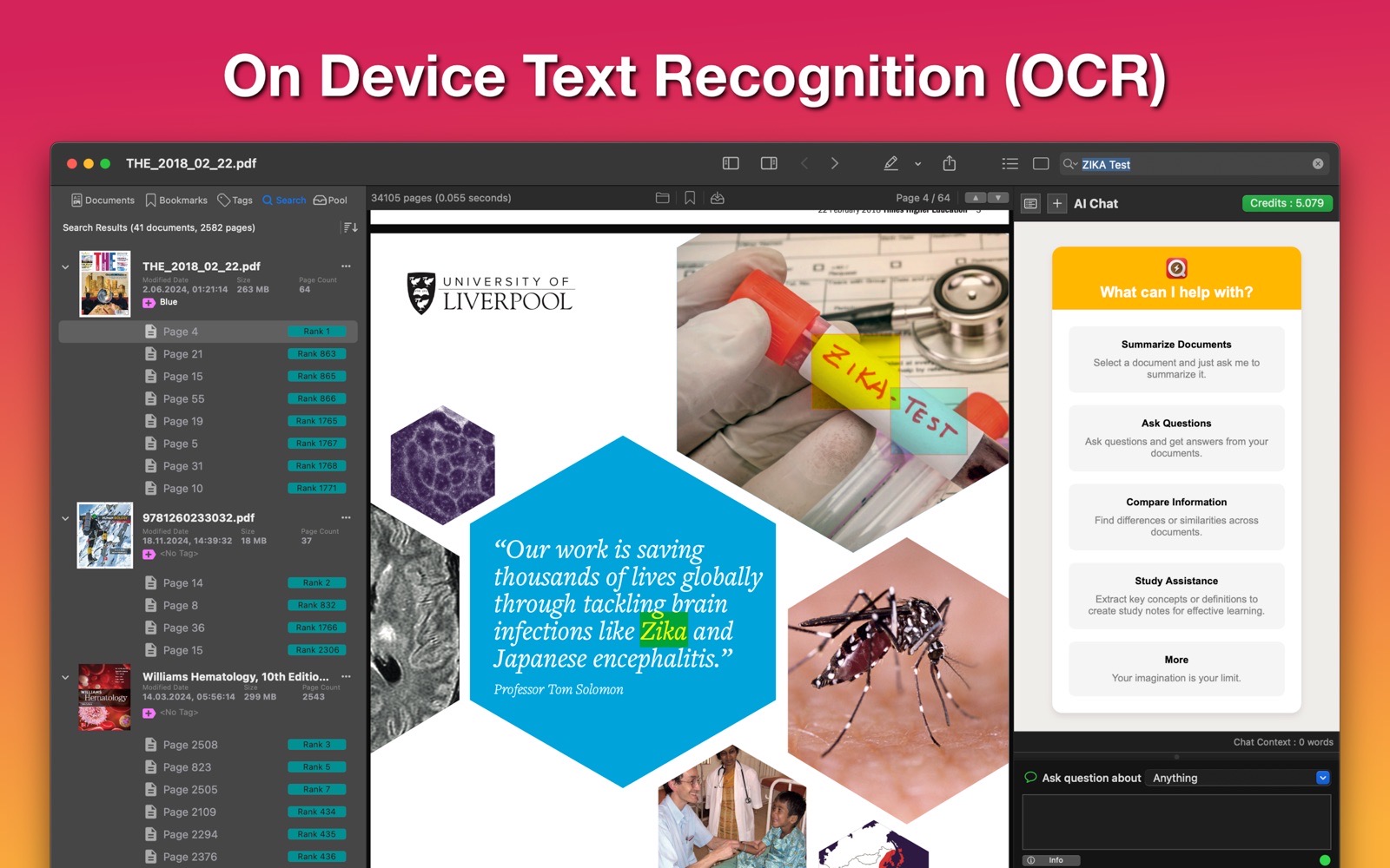 Text recognized inside an image-heavy PDF